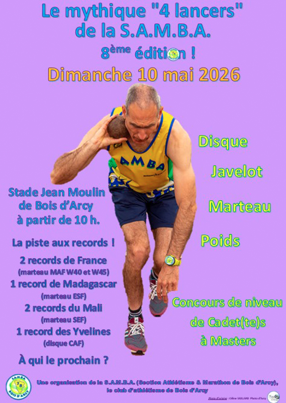 8ème meeting des 4 lancers de la S.A.M.B.A 8ème meeting des 4 lancers de la S.A.M.B.A